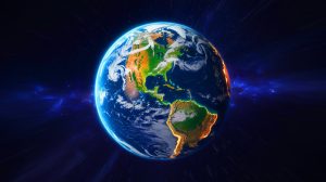 Illustration of Earth's accelerated rotation affecting the length of days.