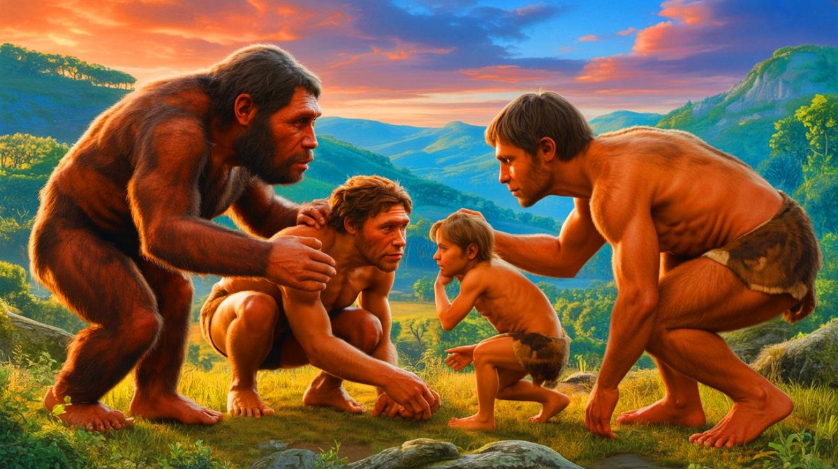 “Unbelievable Ancestral Shock Hits Humanity” as Researchers Reveal Mind-Bending Twist in Our Evolutionary Tale Illustration of the genetic intermingling between Neanderthals and Homo sapiens 47,000 years ago.