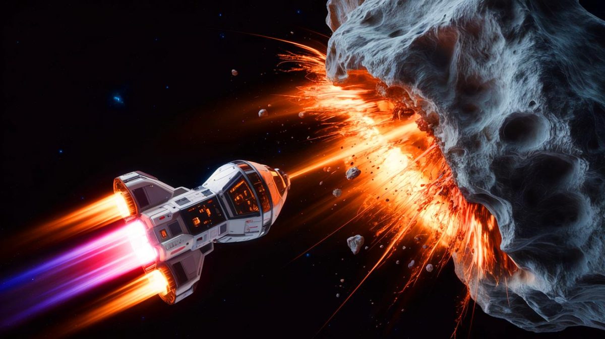 China’s Astounding Plan to Save Earth: “Massive Space Strike Filmed Live” Could Prevent Asteroid Apocalypse Illustration of China's Dual Spacecraft Mission to Alter an Asteroid's Trajectory.