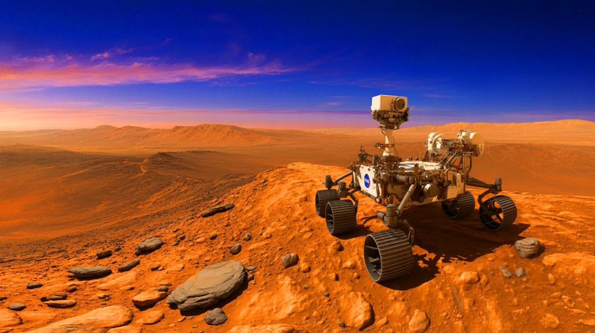 Stunning Mars Photos: Perseverance Captures Image That ‘Defies Belief’ While Future Sample Return Hangs in Balance Illustration of the Perseverance rover capturing a panoramic view from Soroya Ridge on Mars.