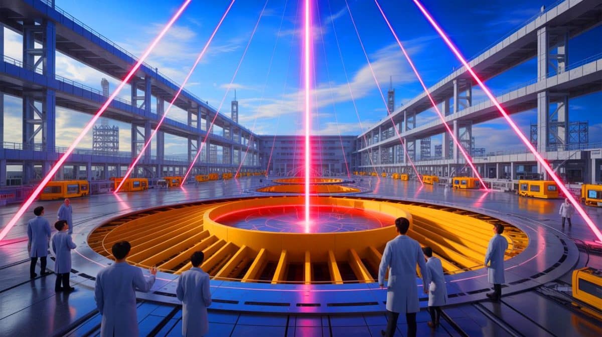 “Is This the End?”: China’s Nuclear Project Terrifies the U.S. with Super-Laser That Mimics the Sun’s Power Illustration of the world's largest laser fusion facility under construction in Mianyang, China.