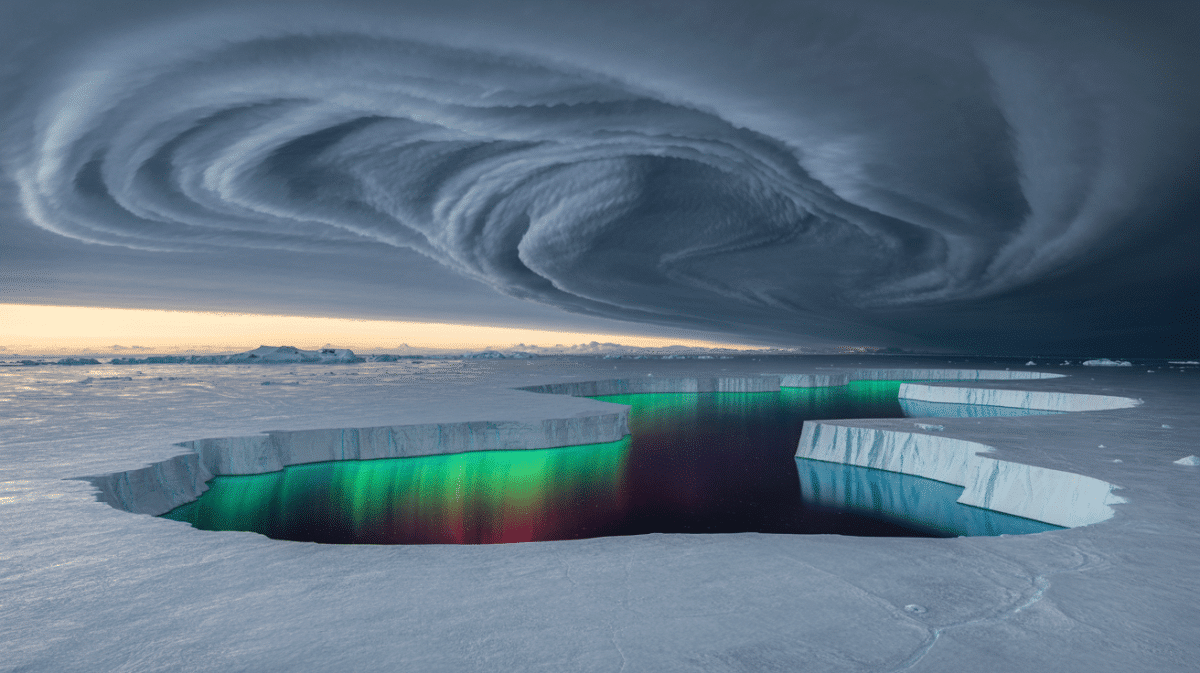 “This Weather Shift Terrifies Scientists”: Antarctic Changes Could Have Unseen Effects (And It’s Closer Than You Think) Illustration of the Antarctic polar vortex showing signs of destabilization.